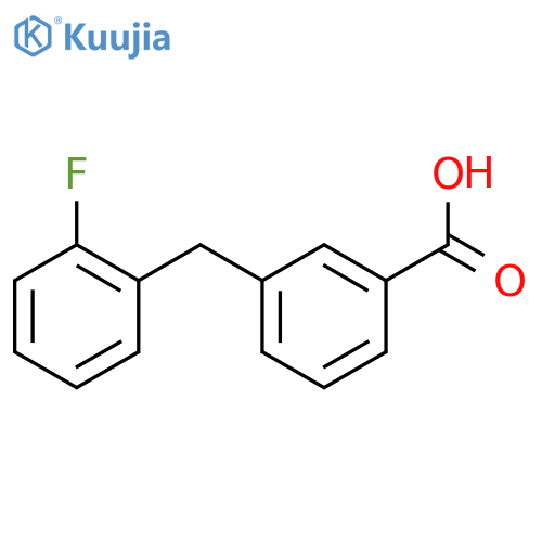 Benzoic acid, 3-[(2-fluorophenyl)methyl]- structure