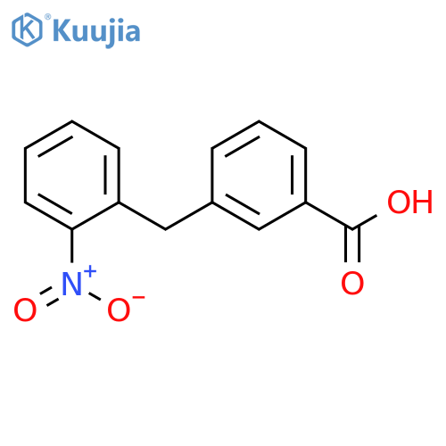 Benzoic acid, 3-[(2-nitrophenyl)methyl]- structure