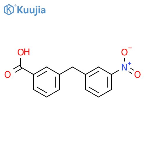 Benzoic acid, 3-[(3-nitrophenyl)methyl]- structure