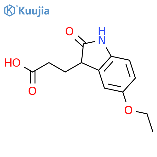 1H-Indole-3-propanoic acid, 5-ethoxy-2,3-dihydro-2-oxo- structure