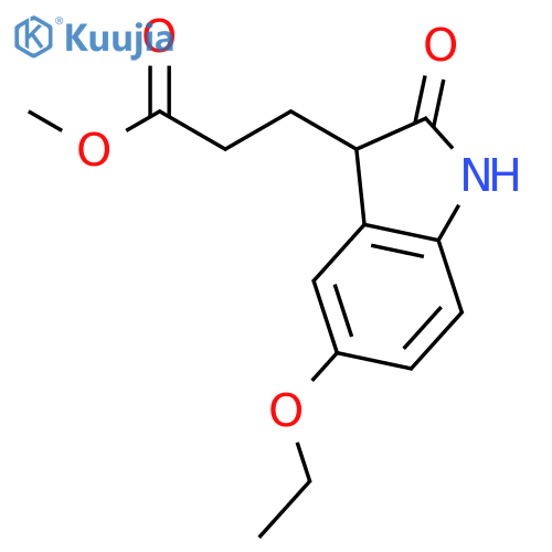 1H-INDOLE-3-PROPANOIC ACID, 5-ETHOXY-2,3-DIHYDRO-2-OXO-, METHYL ESTER structure