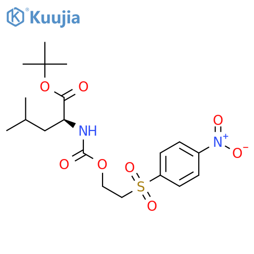 L-LEUCINE, N-[[2-[(4-NITROPHENYL)SULFONYL]ETHOXY]CARBONYL]-, 1,1-DIMETHYLETHYL ESTER structure