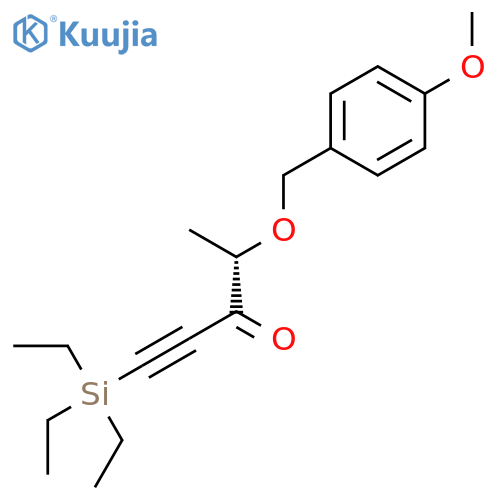 1-Pentyn-3-one, 4-[(4-methoxyphenyl)methoxy]-1-(triethylsilyl)-, (4S)- structure