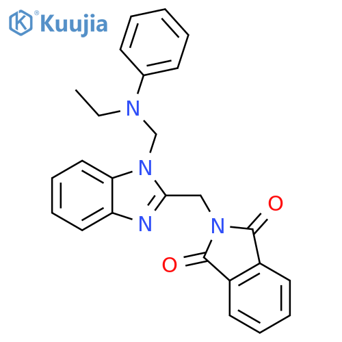 1H-Isoindole-1,3(2H)-dione,2-[[1-[(ethylphenylamino)methyl]-1H-benzimidazol-2-yl]methyl]- structure