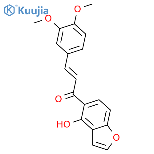 3-(3,4-Dimethoxyphenyl)-1-(4-hydroxy-5-benzofuranyl)-2-propen-1-one; (E)-form structure