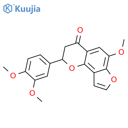 2-(3,4-Dimethoxyphenyl)-2,3-dihydro-6-methoxy-4H-furo[2,3-h]-1-benzopyran-4-one; (S)-form structure
