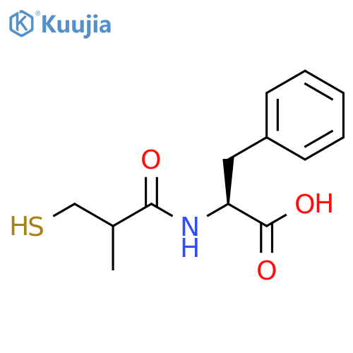 L-Phenylalanine, N-(3-mercapto-2-methyl-1-oxopropyl)- structure