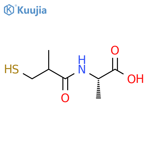 L-Alanine, N-(3-mercapto-2-methyl-1-oxopropyl)- structure