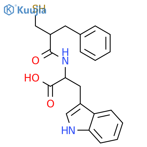 L-Tryptophan, N-[2-(mercaptomethyl)-1-oxo-3-phenylpropyl]- structure