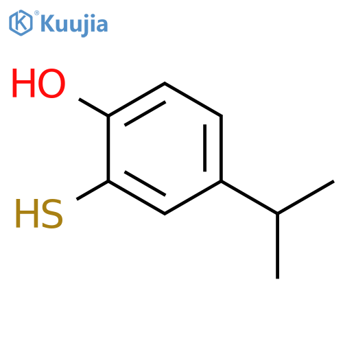 Phenol, 2-mercapto-4-(1-methylethyl)- structure
