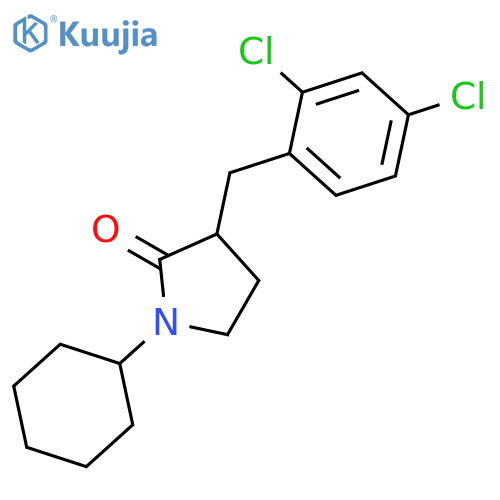 2-PYRROLIDINONE, 1-CYCLOHEXYL-3-[(2,4-DICHLOROPHENYL)METHYL]- structure