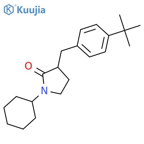 2-Pyrrolidinone, 1-cyclohexyl-3-[[4-(1,1-dimethylethyl)phenyl]methyl]- structure