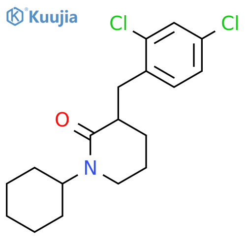 2-PIPERIDINONE, 1-CYCLOHEXYL-3-[(2,4-DICHLOROPHENYL)METHYL]- structure