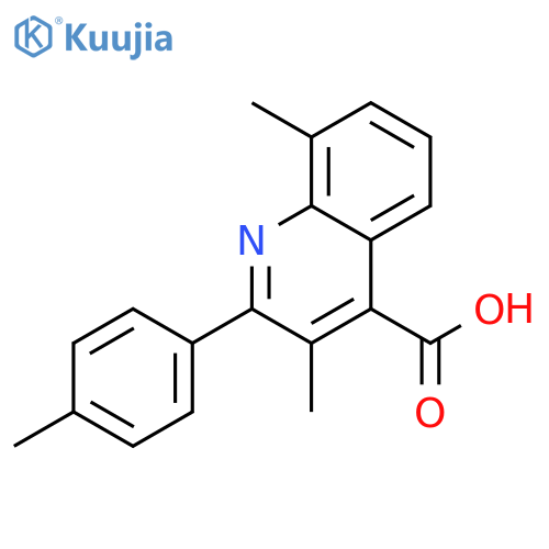 3,8-Dimethyl-2-(4-methylphenyl)quinoline-4-carboxylic acid structure