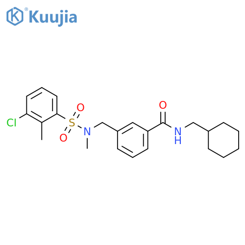 Benzamide,3-[[[(3-chloro-2-methylphenyl)sulfonyl]methylamino]methyl]-N-(cyclohexylmethyl)- structure