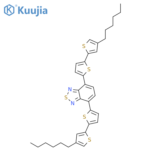 2,1,3-BENZOTHIADIAZOLE, 4,7-BIS(4'-HEXYL[2,2'-BITHIOPHEN]-5-YL)- structure