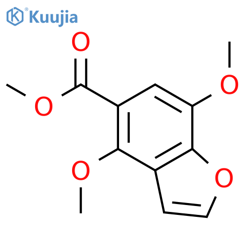 5-Benzofurancarboxylic acid, 4,7-dimethoxy-, methyl ester structure