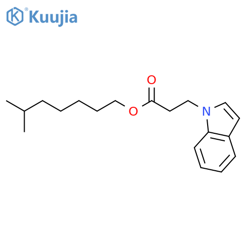 1H-INDOLE-1-PROPANOIC ACID, 6-METHYLHEPTYL ESTER structure