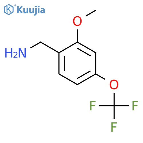(2-Methoxy-4-(trifluoromethoxy)phenyl)methanamine structure