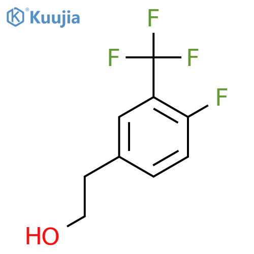 2-4-fluoro-3-(trifluoromethyl)phenylethan-1-ol structure