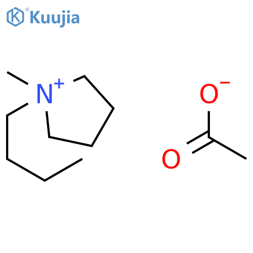 Pyrrolidinium, 1-butyl-1-methyl-, acetate structure