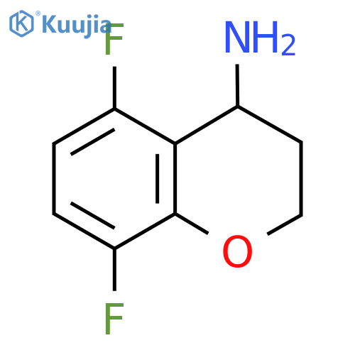5,8-difluoro-3,4-dihydro-2H-1-benzopyran-4-amine structure
