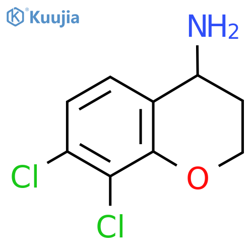 7,8-dichloro-3,4-dihydro-2H-1-benzopyran-4-amine structure