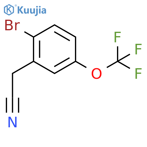 2-[2-bromo-5-(trifluoromethoxy)phenyl]acetonitrile structure