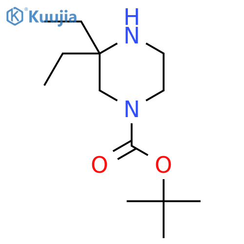 tert-butyl 3,3-diethylpiperazine-1-carboxylate structure