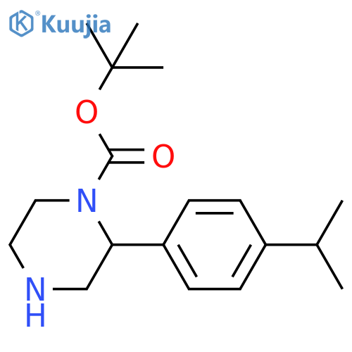 tert-butyl 2-4-(propan-2-yl)phenylpiperazine-1-carboxylate structure