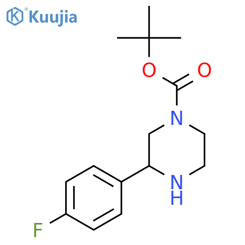 3-(4-Fluorophenyl)-piperazine-1-carboxylic acid tert-butyl ester structure