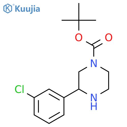 tert-Butyl 3-(3-chlorophenyl)piperazine-1-carboxylate structure