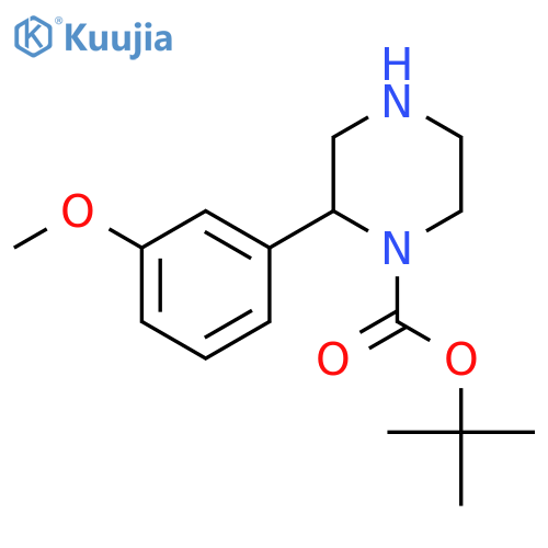 Tert-butyl 2-(3-methoxyphenyl)piperazine-1-carboxylate structure