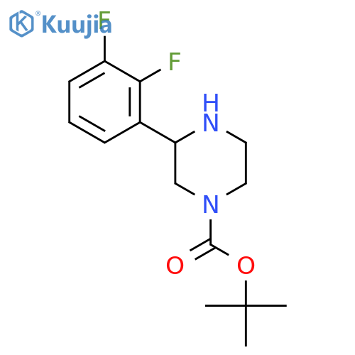 tert-butyl 3-(2,3-difluorophenyl)piperazine-1-carboxylate structure
