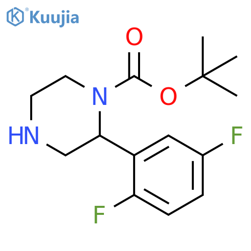 tert-butyl 2-(2,5-difluorophenyl)piperazine-1-carboxylate structure