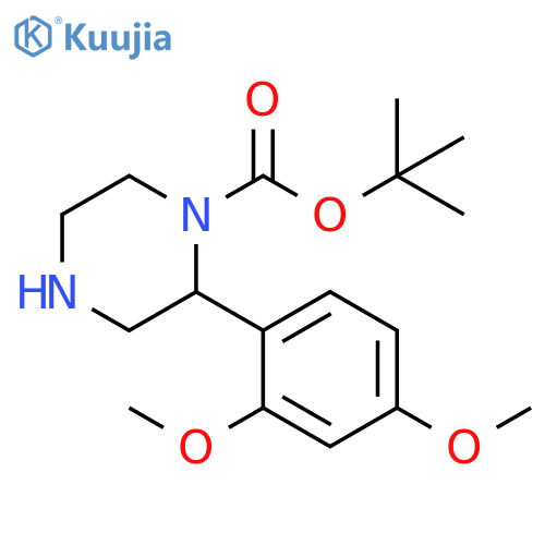 tert-butyl 2-(2,4-dimethoxyphenyl)piperazine-1-carboxylate structure