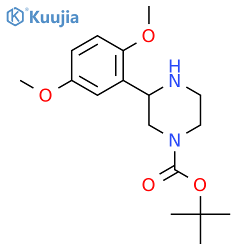 tert-butyl 3-(2,5-dimethoxyphenyl)piperazine-1-carboxylate structure