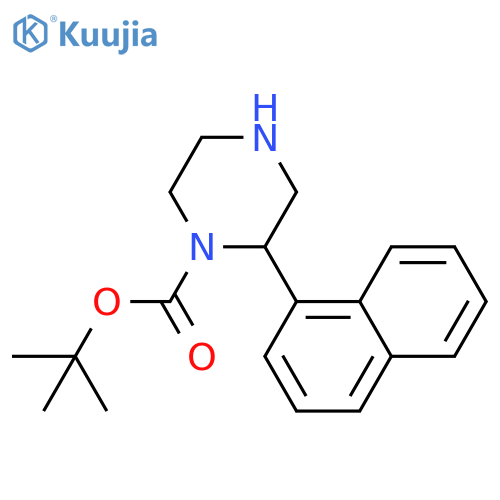 tert-butyl 2-(naphthalen-1-yl)piperazine-1-carboxylate structure