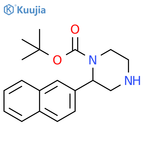 tert-butyl 2-(naphthalen-2-yl)piperazine-1-carboxylate structure