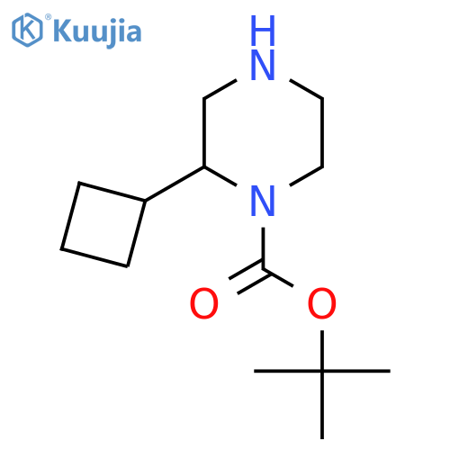 tert-butyl 2-cyclobutylpiperazine-1-carboxylate structure