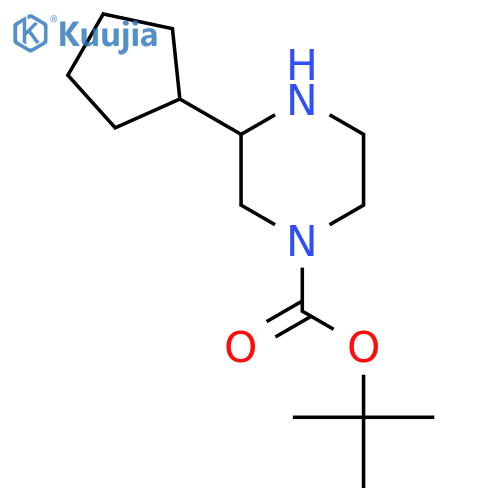 tert-butyl 3-cyclopentylpiperazine-1-carboxylate structure