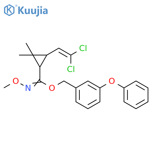 Cyclopropanecarboximidic acid,3-(2,2-dichloroethenyl)-N-methoxy-2,2-dimethyl-,(3-phenoxyphenyl)methyl ester structure