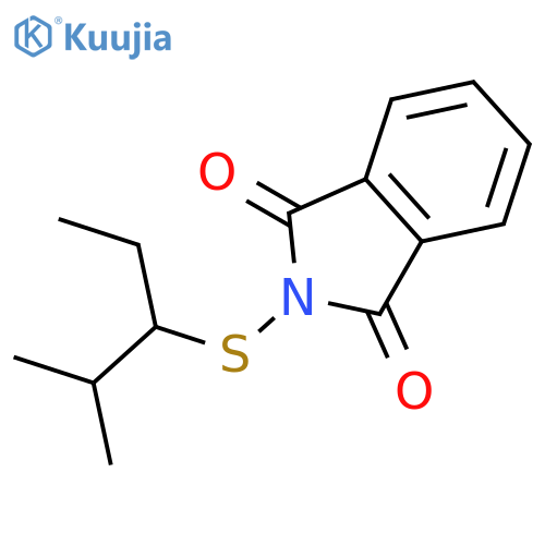 1H-Isoindole-1,3(2H)-dione, 2-[(1-ethyl-2-methylpropyl)thio]- structure