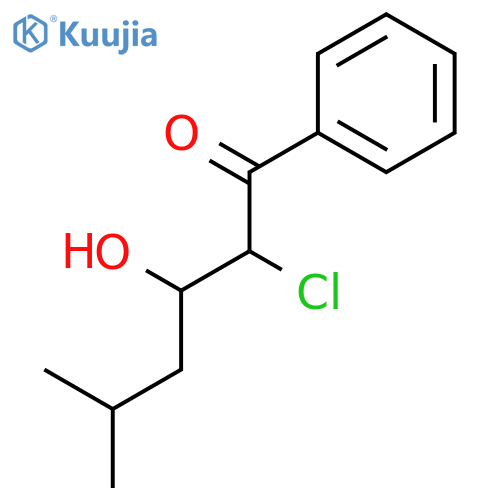 1-HEXANONE, 2-CHLORO-3-HYDROXY-5-METHYL-1-PHENYL- structure