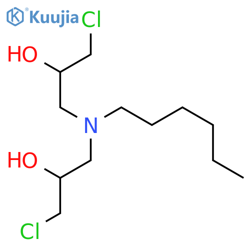 2-PROPANOL, 1,1'-(HEXYLIMINO)BIS[3-CHLORO- structure