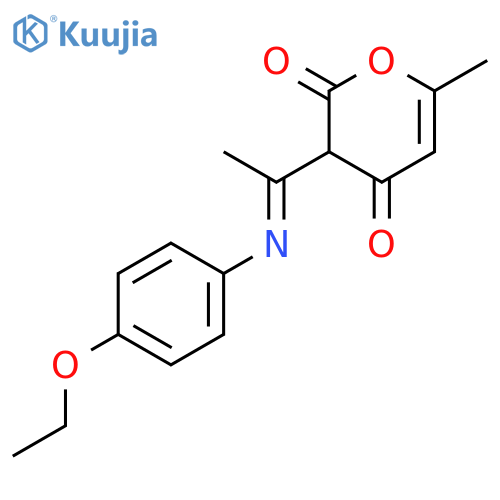 2H-Pyran-2,4(3H)-dione, 3-[1-[(4-ethoxyphenyl)imino]ethyl]-6-methyl- structure