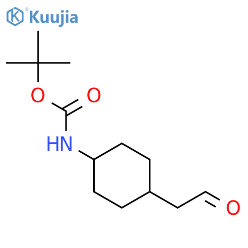tert-butyl N-4-(2-oxoethyl)cyclohexylcarbamate structure