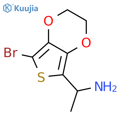 N-Methyl-(7-bromo-2,3-dihydrothieno3,4-b1,4dioxin-5-yl)methylamine structure