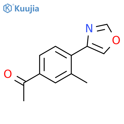 ETHANONE, 1-[3-METHYL-4-(4-OXAZOLYL)PHENYL]- structure