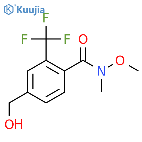 Benzamide, 4-(hydroxymethyl)-N-methoxy-N-methyl-2-(trifluoromethyl)- structure